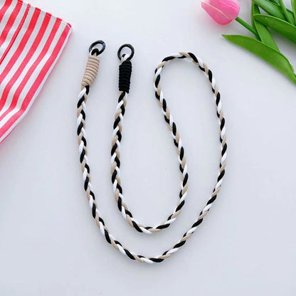 Black woven rope phone strap - versatile and sturdy for phone security