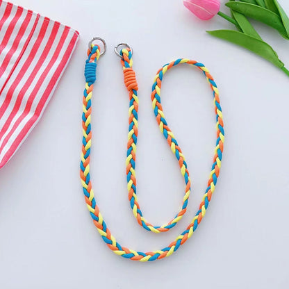 Yellow woven rope phone strap - trendy and functional for mobile devices