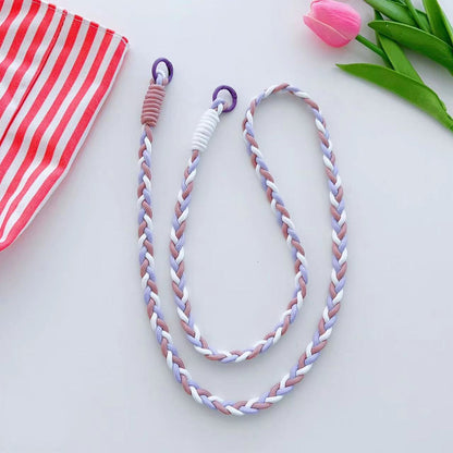 Purple woven rope phone strap - eye-catching design for phone accessories