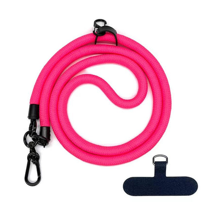 Mobile Phone Lanyards, Universal Adjustable Detachable Nylon Crossbody Lanyards, rose