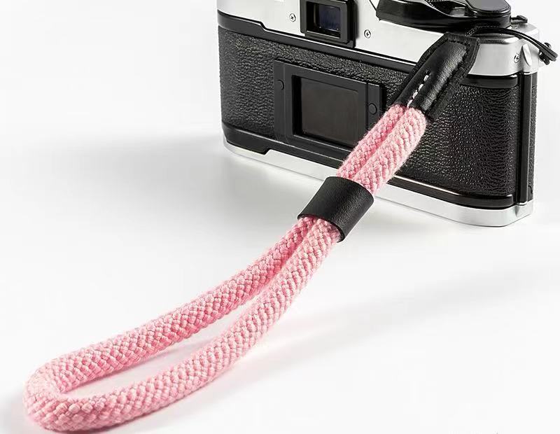 Fujifilm Compatible Camera Wrist Strap - Black with Adjustable Safety Strap, pink