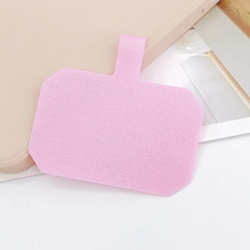 Mobile Phone Lanyard Decoration Clip Gasket Fixed Patch Mobile Phone Shell Back Sticker Lanyard Anti-lost Accessories, pink