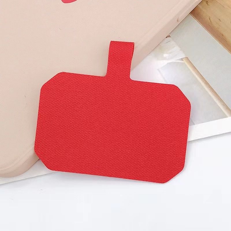 Mobile Phone Lanyard Decoration Clip Gasket Fixed Patch Mobile Phone Shell Back Sticker Lanyard Anti-lost Accessories, red