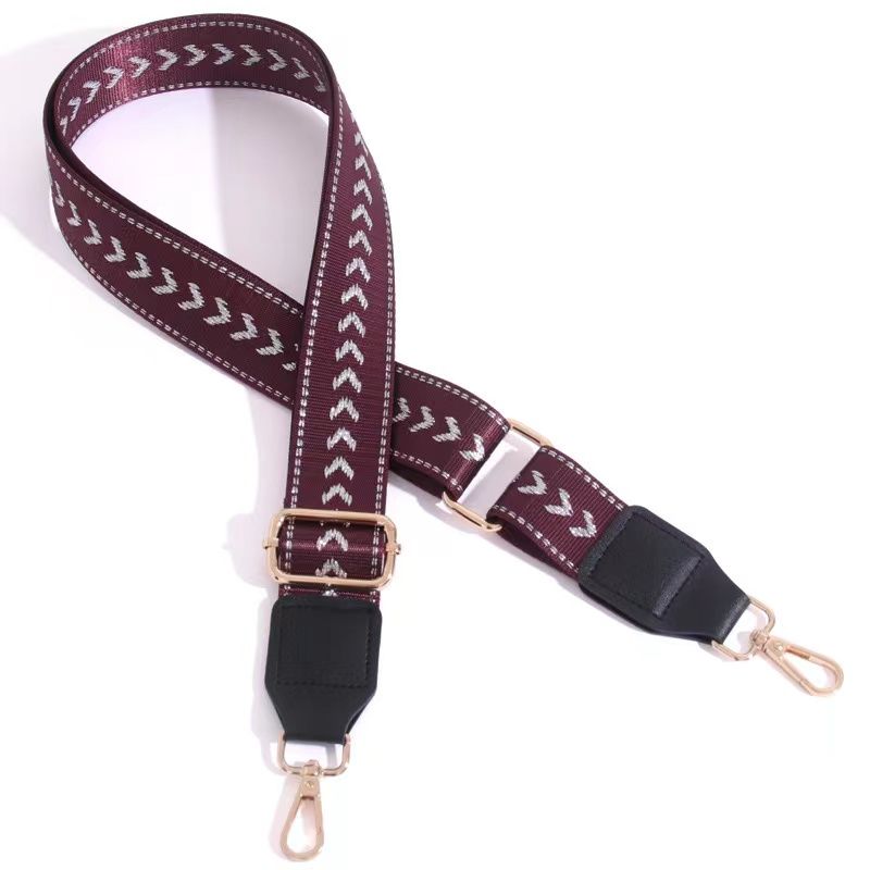 Adjustable Long Shoulder Strap for Crossbody Bags, wine red