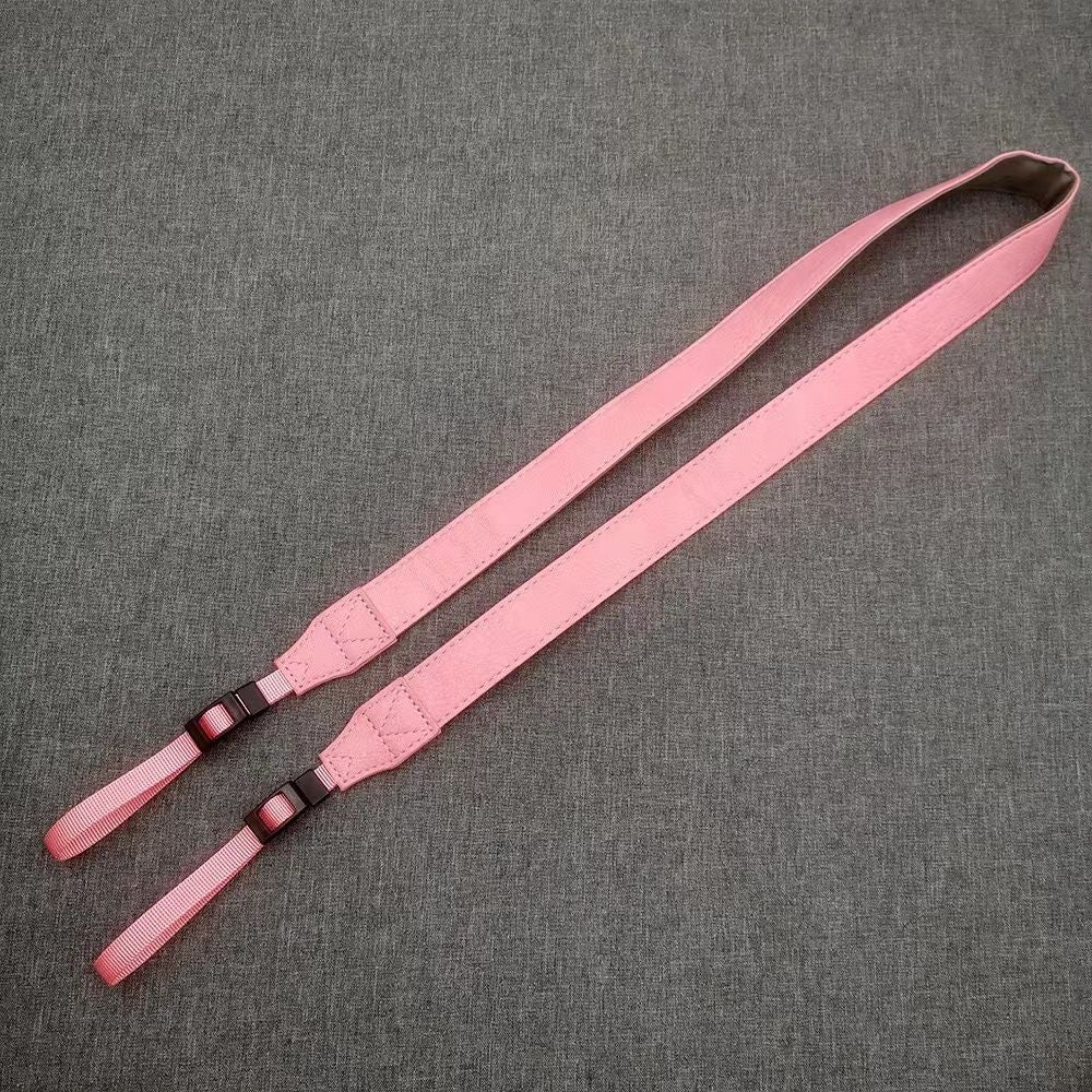 Vintage-Style Faux Leather Camera Strap for Mirrorless Cameras - Crossbody Shoulder Sling, pink