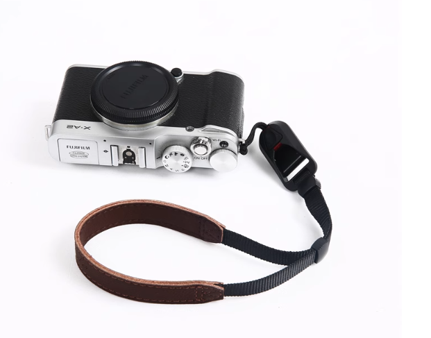 Leather Camera Wrist Strap, Quick Release Handle Strap Accessories, brown