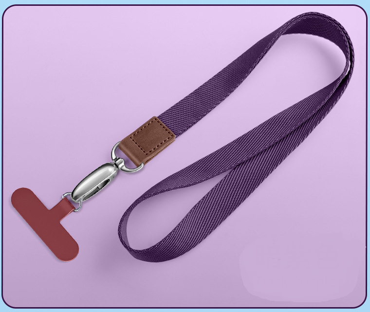 Lanyard Neck Strap & Wrist Strap Set, Durable Woven Neck Lanyard, purple