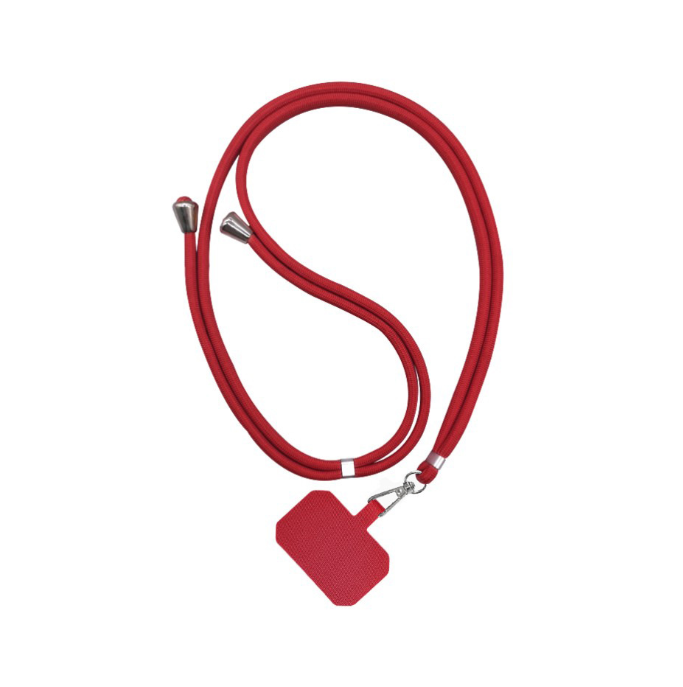 Necklace Keychain Hanging Rope Universal Mobile Phone Case Lanyard Cover Crossbody Lanyard, red