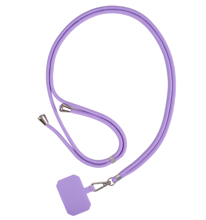 Necklace Keychain Hanging Rope Universal Mobile Phone Case Lanyard Cover Crossbody Lanyard, violet