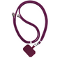 Necklace Keychain Hanging Rope Universal Mobile Phone Case Lanyard Cover Crossbody Lanyard, wine red