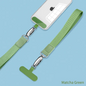 Green nylon mobile phone lanyard - short wristlet with phone tether for secure use