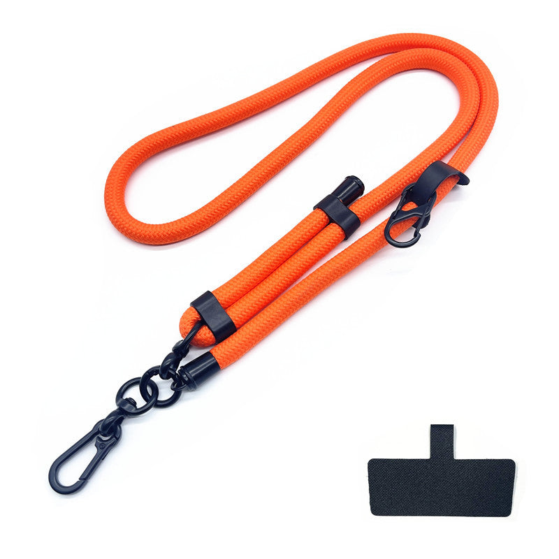 Orange crossbody phone lanyard - durable tether for mobile phone accessories