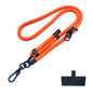 Orange crossbody phone lanyard - durable tether for mobile phone accessories