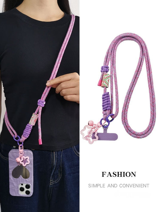 Mobile lanyard crossbody adjustable sling female ins national tide cloud lanyard outdoor tourism mountain climbing anti-loss