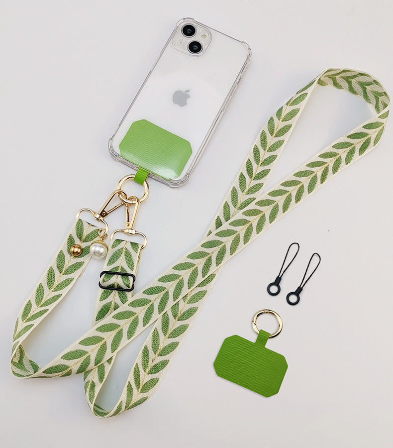 Phone Lanyard, Universal Crossbody Patch Phone Lanyards, green