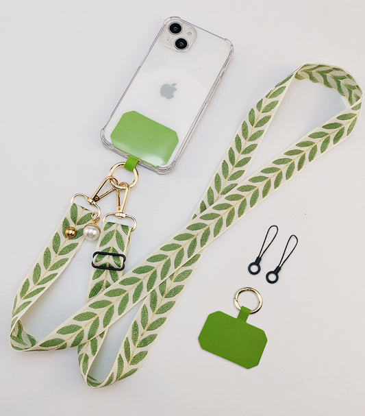 Phone Lanyard, Universal Crossbody Patch Phone Lanyards, green