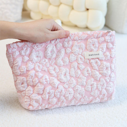 Puff Bubble Cloud Portable Cosmetic Bag, Large Capacity, Non-, Oil-Free Polyester Makeup Pouch for Travel Toiletry Storage (B01006)