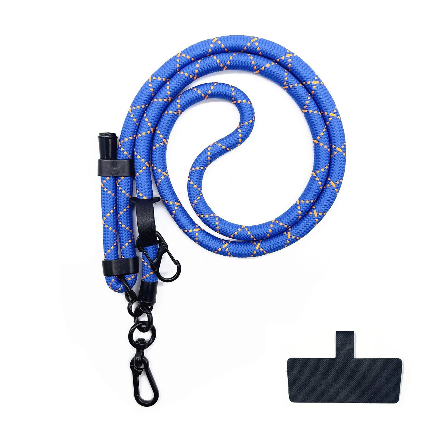 Blue universal phone case lanyard - crossbody patch shoulder strap for mobile phones