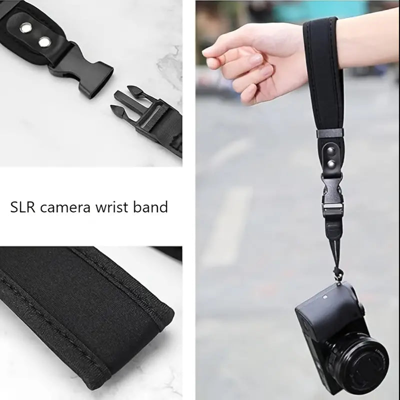 Camera Wrist Strap Soft Neoprene Wrist Lanyard with Quick-Release Buckle for Most DSLRs Non Mirror Cameras Point Cameras Binoculars (S01011)