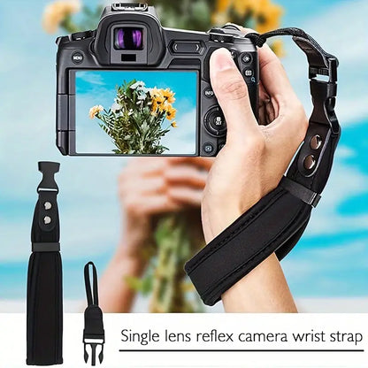 Camera Wrist Strap Soft Neoprene Wrist Lanyard with Quick-Release Buckle for Most DSLRs Non Mirror Cameras Point Cameras Binoculars (S01011)