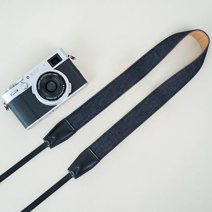 Retro Camera Strap Denim Cotton Super Thick Cotton Fiber Tensile Wear Comfortable To Reduce Shoulder Pressure, Length Adjustable (S01047)