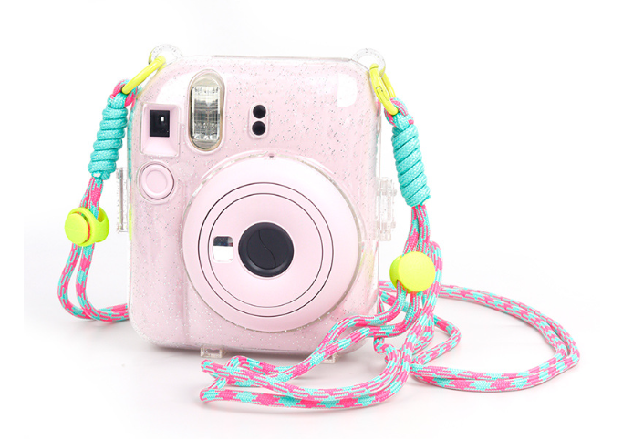 Blue and pink grips versatile camera lanyard - durable polyester adjustable neck strap for cameras