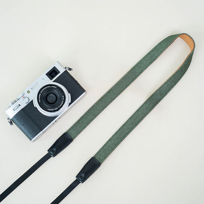 Retro Camera Strap,Green,Denim Cotton,Super Thick,Cotton Fiber Tensile Wear Comfortable