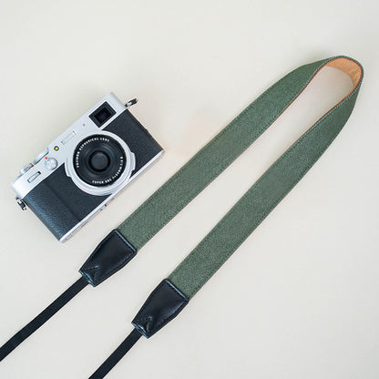 Retro Camera Strap,Green,Denim Cotton,Super Thick,Cotton Fiber Tensile Wear Comfortable