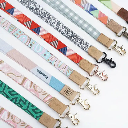 Custom Lanyard with Gold Clip | Polyester Heat Transfer Neck Strap | Printed Phone & Key Holder with Custom Logo | Multiple Designs Available (S01013)