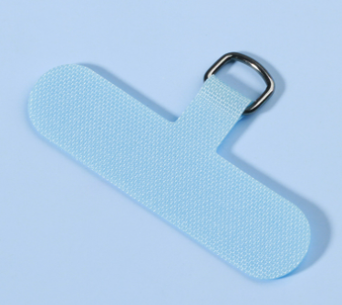 Mobile phone lanyard clip fixed card phone shell clip Transparent patch chain connected gasket ring anti-loss device, light blue