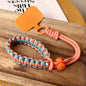 Adjustable Braided Paracord Lanyard and Wrist Strap Set, Polyester Fiber, Fashion Sports Style, Anti-Loss Phone Tether for Outdoor Activities, orange