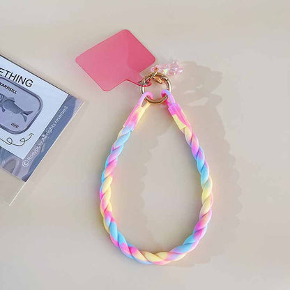 Luminous Bear Mobile Phone Silicone Lanyard Round Soft Ring Accessories Silicone Wrist Mobile Phone Anti-loss Lanyard (S01026)