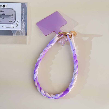 Luminous Bear Mobile Phone Silicone Lanyard Round Soft Ring Accessories Silicone Wrist Mobile Phone Anti-loss Lanyard (S01026)